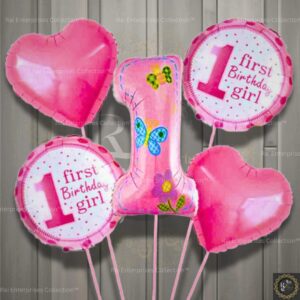 Rai Enterprises Collection™ First Foil Balloon - Pink Heart Balloon, Round Foil Balloon
