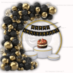 Rai Enterprises Collection™ Elegant Black & Gold Anniversary Balloon Decoration Set