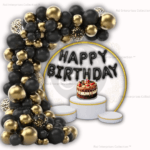 Rai Enterprises Collection™ Elegant Black & Gold Birthday Balloon Decoration Set