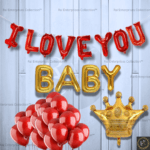 Rai Enterprises Collection™ Love & Baby Celebration Balloon Set – 33 Pcs (Foil + Metallic Balloons)