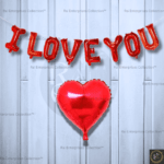 Rai Enterprises Collection™ I Love You Foil Banner & Heart Shape Foil Balloon - Pack of 2