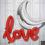 Rai Enterprises Collection™ Half Moon & LOVE Foil Balloon Set - Pack of 2