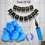 Rai Enterprises Collection™ Birthday Balloon Decoration Kit - Blue Metallic Theme (43 Pcs)