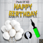 Rai Enterprises Collection™ Golden Happy Birthday Balloon Decoration Set – 43 Pieces with Arch and Pump