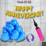 Rai Enterprises Collection™ Golden Happy Anniversary Balloon Decoration Kit – 43 Pcs with Arch & Pump