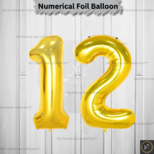 Rai Enterprises Collection™ Golden Number 12 Foil Balloon – Pack of 1