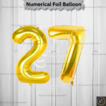 Rai Enterprises Collection™ Golden Number Foil Balloon 27 (Pack of 1)