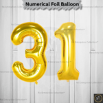 Rai Enterprises Collection™ Golden Number Foil Balloon "31" – Pack of 1
