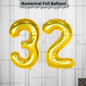 Rai Enterprises Collection™ Golden Number Foil Balloon 32 – 1 Piece
