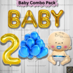 Rai Enterprises Collection™ Baby Boy Foil Balloon Set – Blue Theme (33 Pcs with Number 2 & Banner)